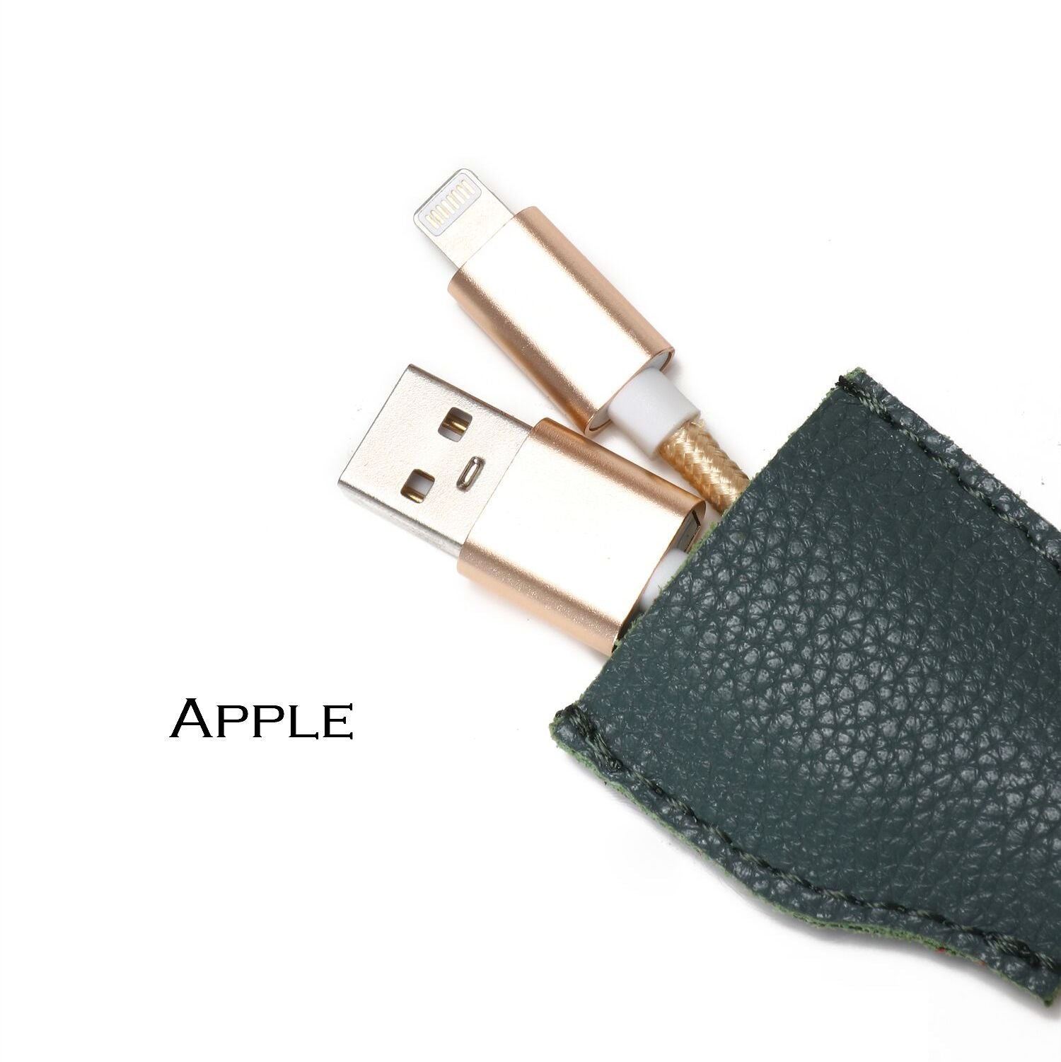 Leather Tassel Keychain with USB charging cable