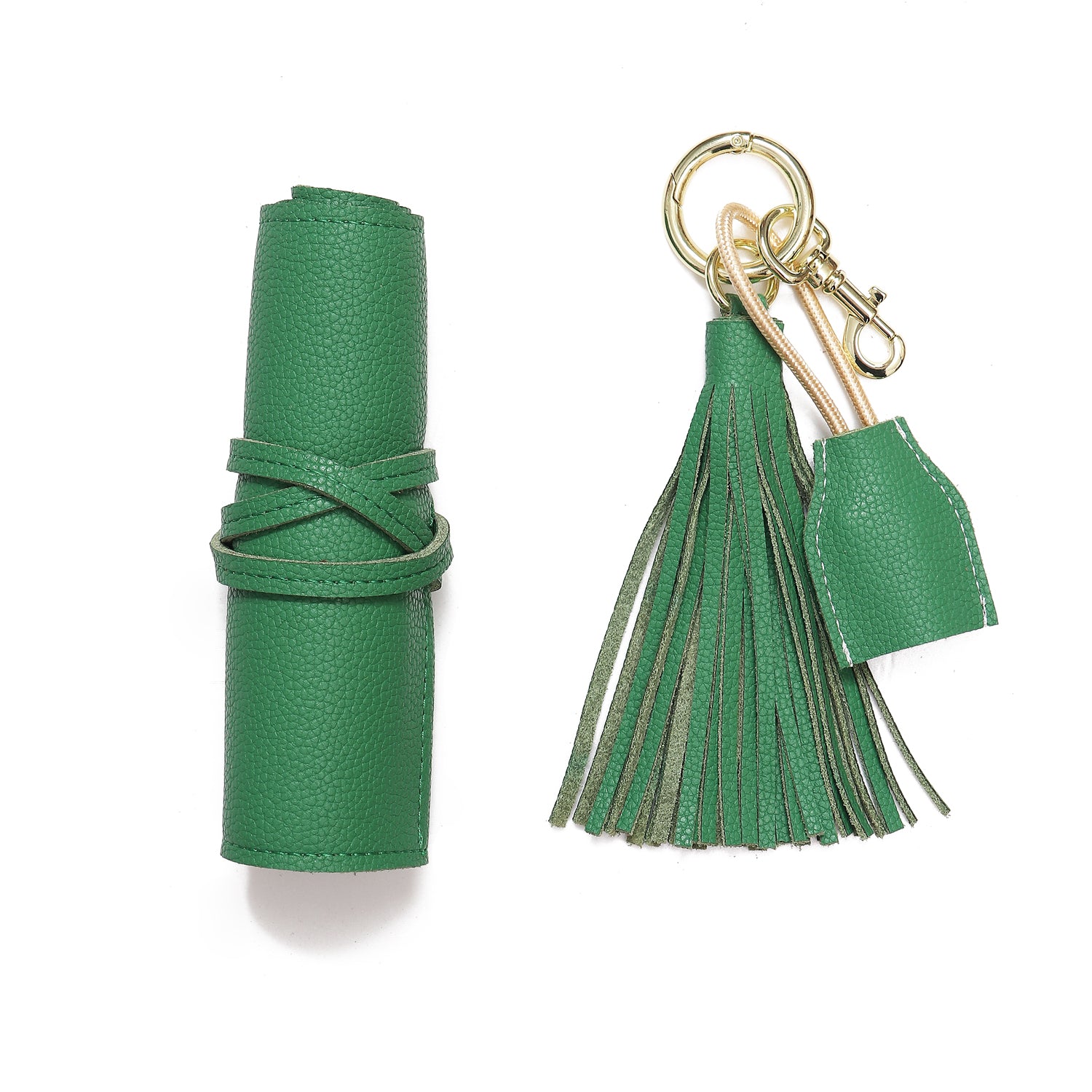 Leather Tassel keychain with USB cable + Leather Tech Wrap Up