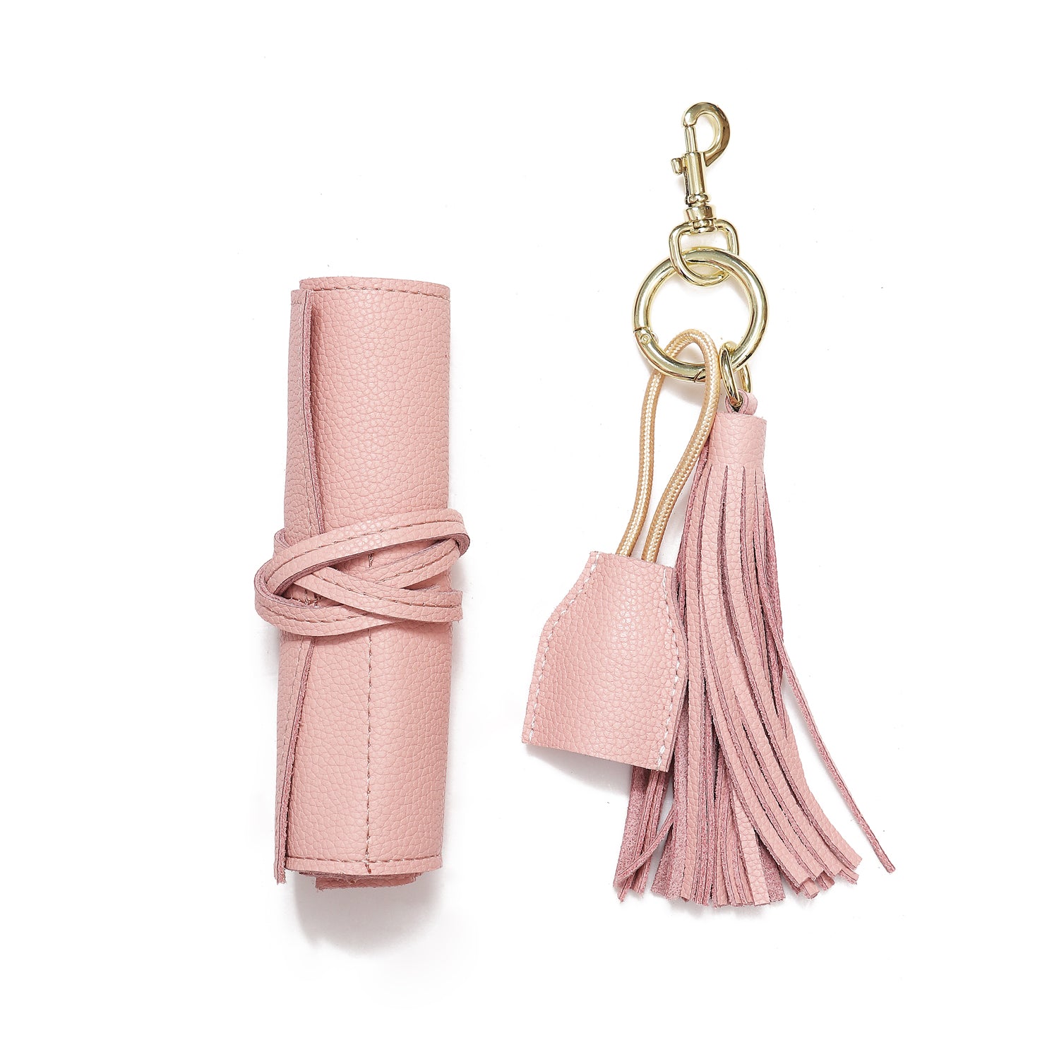 Leather Tassel keychain with USB cable + Leather Tech Wrap Up