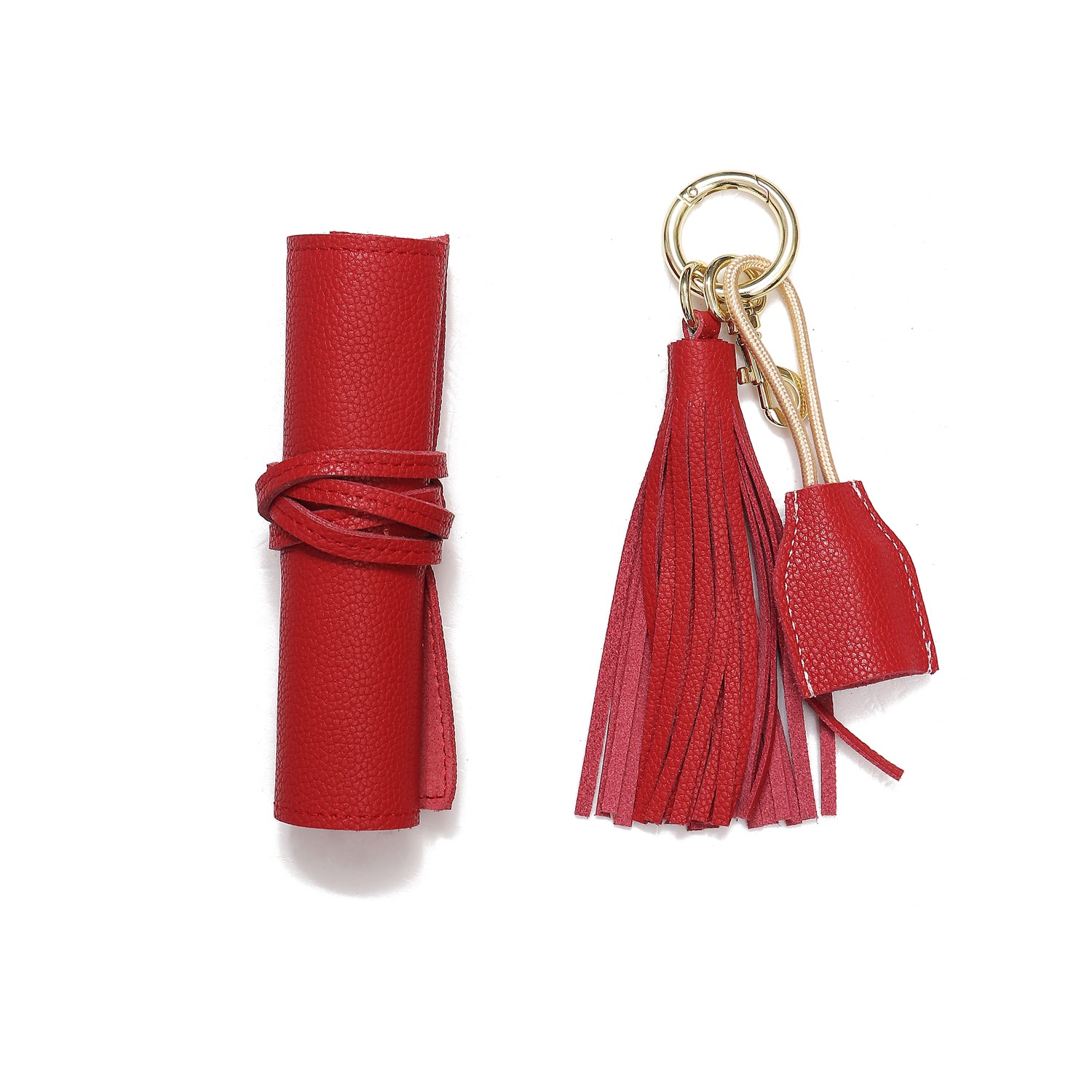 Leather Tassel keychain with USB cable + Leather Tech Wrap Up