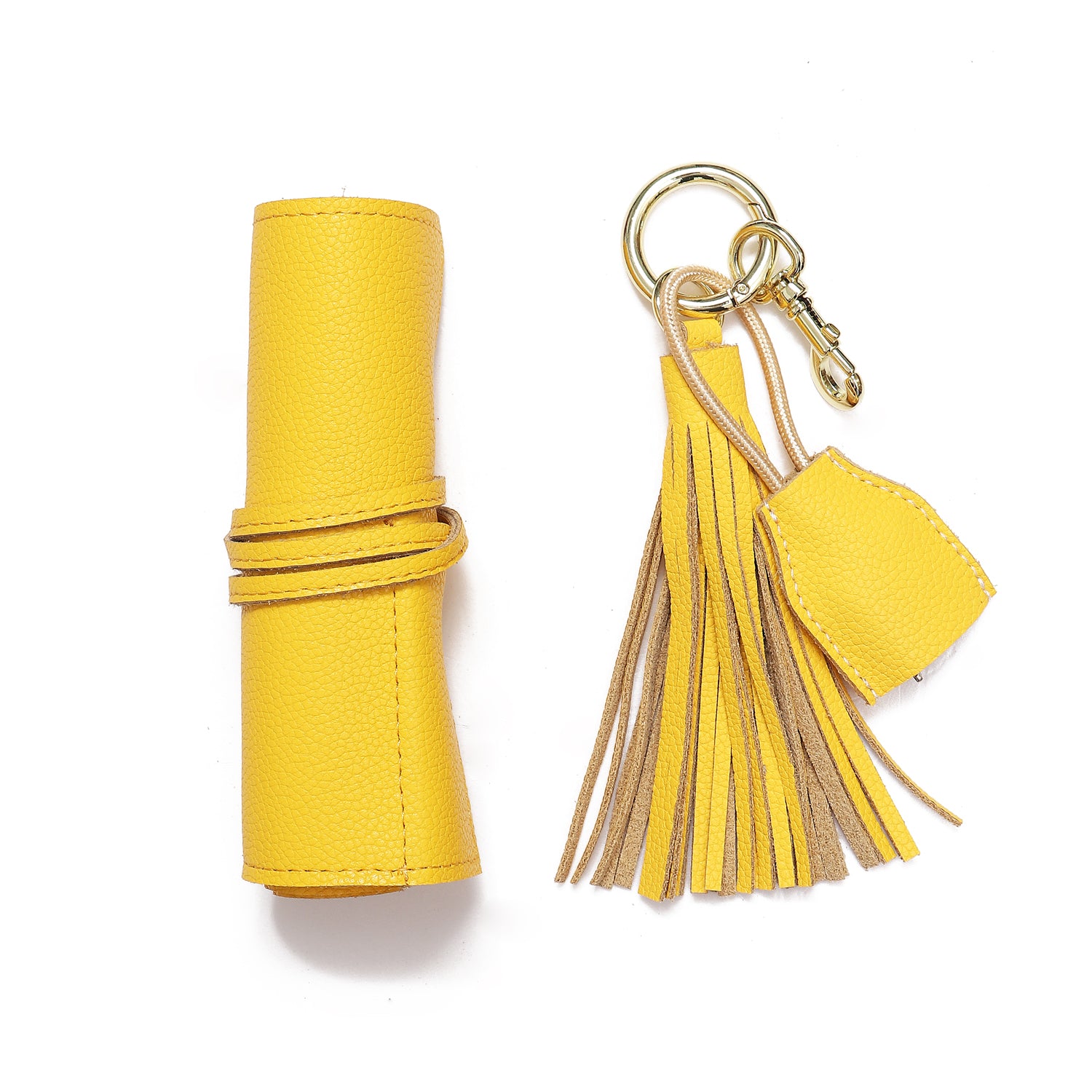 Leather Tassel keychain with USB cable + Leather Tech Wrap Up