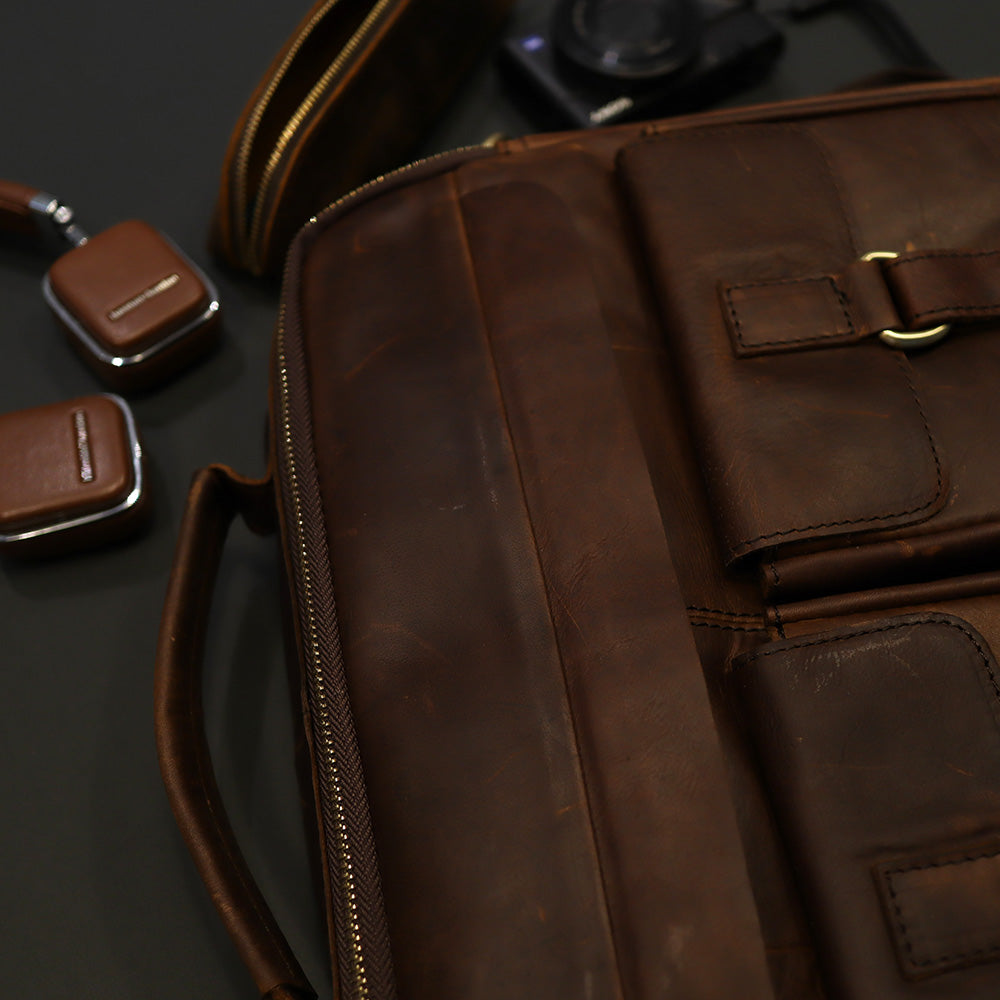 The Courier - Leather Briefcase